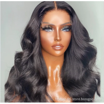 Whosale Brazilian Virgin Human Hair, 150% 180% density HD Transparent swiss Lace Frontal Wigs For Black Women, Full Lace Wigs